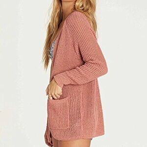 Billabong Laid Back Cardigan sweater terracotta red
